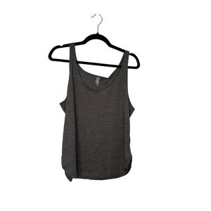 Spark Womens XL Dark Gray Heathered Scoop Neck Tank Top Sleeveless Jersey Tee